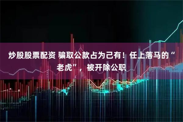 炒股股票配资 骗取公款占为己有！任上落马的“老虎”，被开除公职