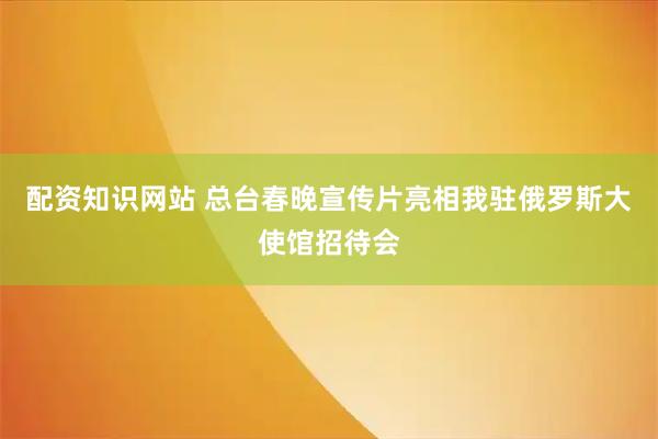 配资知识网站 总台春晚宣传片亮相我驻俄罗斯大使馆招待会
