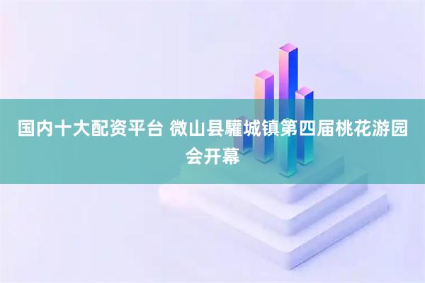 国内十大配资平台 微山县驩城镇第四届桃花游园会开幕